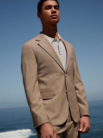 Next - Ajuste estrecho Chaqueta tipo saco para negocios en gris: frente
