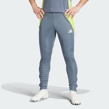 ADIDAS PERFORMANCE Slim fit Workout Pants 'Tiro 24' in Grey: front