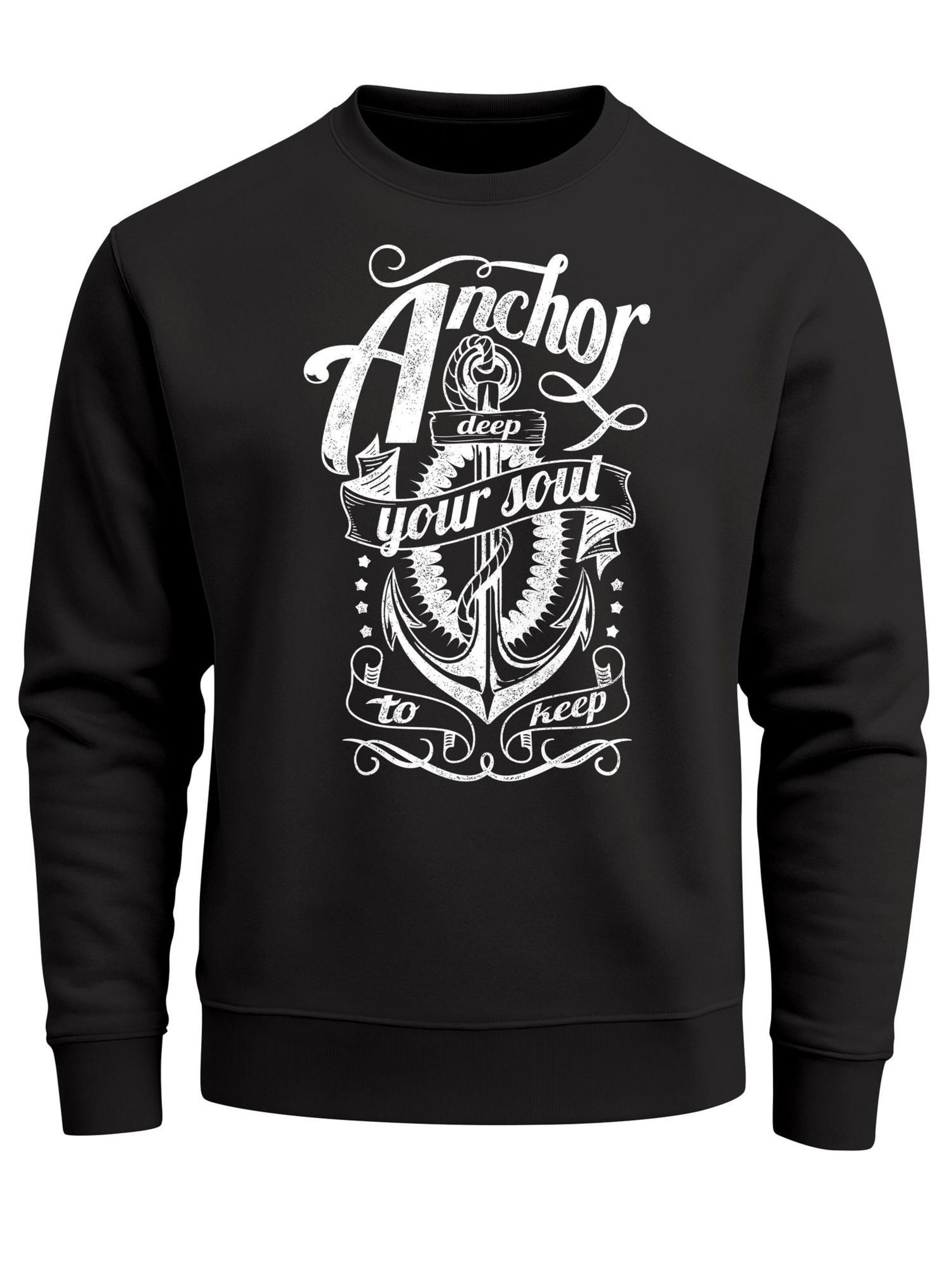 Neverless Sweatshirt 'Anker Soul' in Black: front
