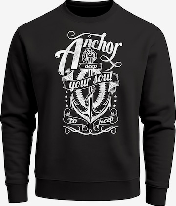 Neverless Sweatshirt 'Anker Soul' in Schwarz: Vorderseite