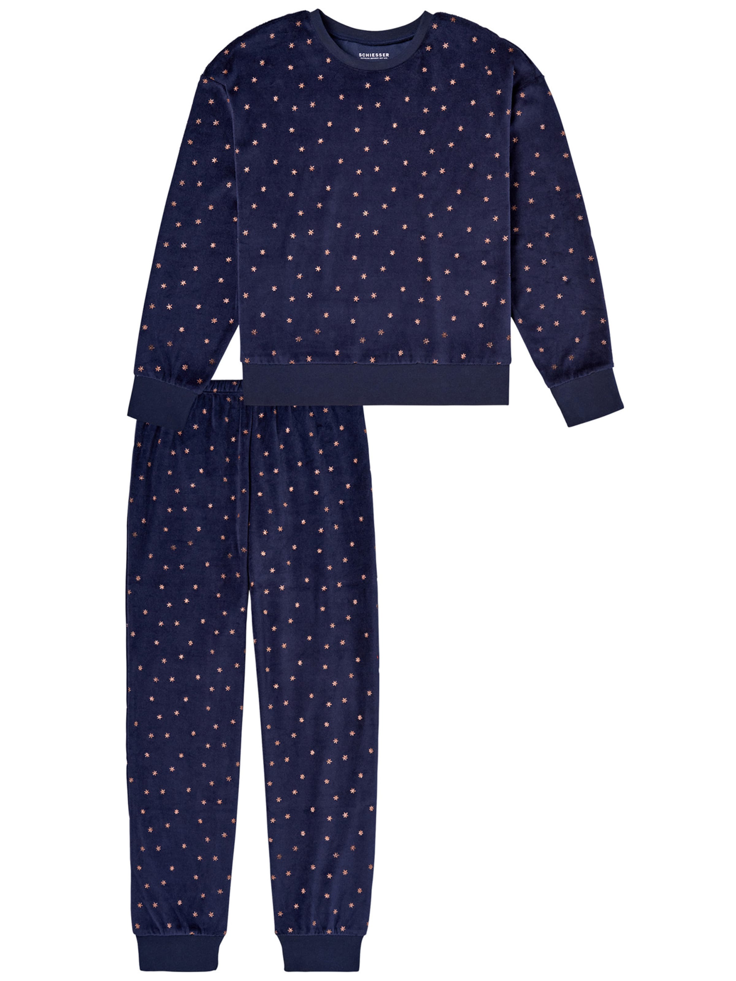 SCHIESSER Pyjama 'Nightwear' in Blau: Vorderseite