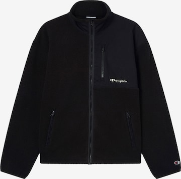 Giacca di pile di Champion Authentic Athletic Apparel in nero: frontale