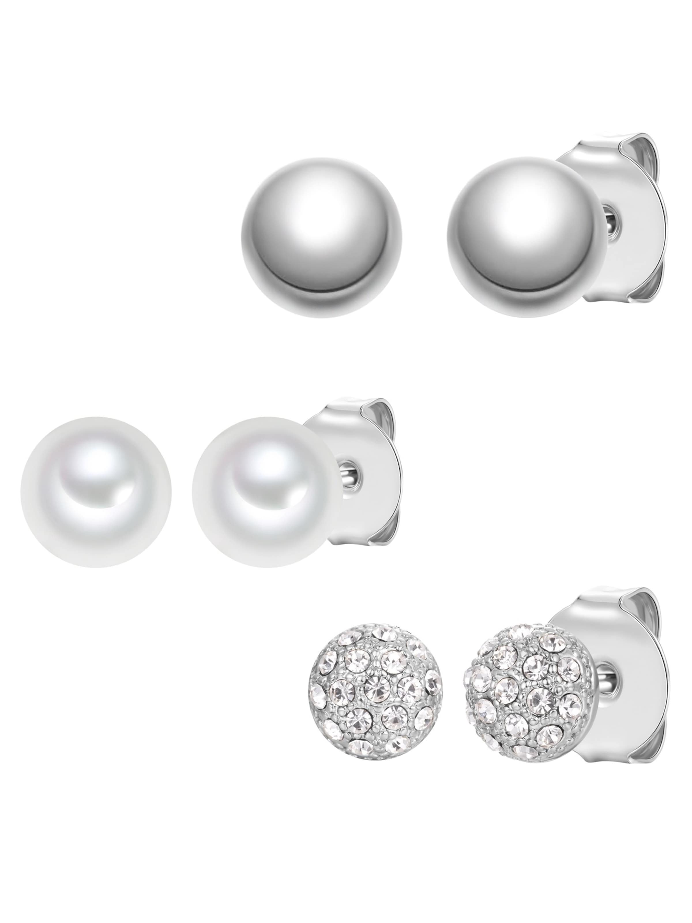 Lulu & Jane Earrings in White: front