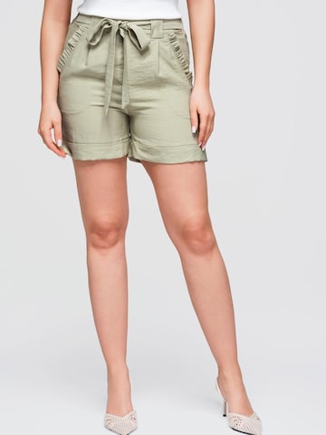 Ombre Trousers in Green: front
