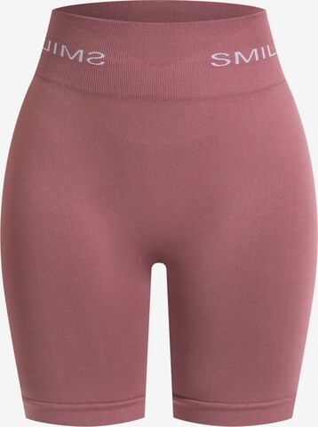 Smilodox Skinny Workout Pants 'Azura' in Pink: front