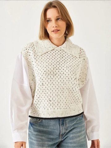 Bianco Lucci Sweater 'Pullover' in Beige