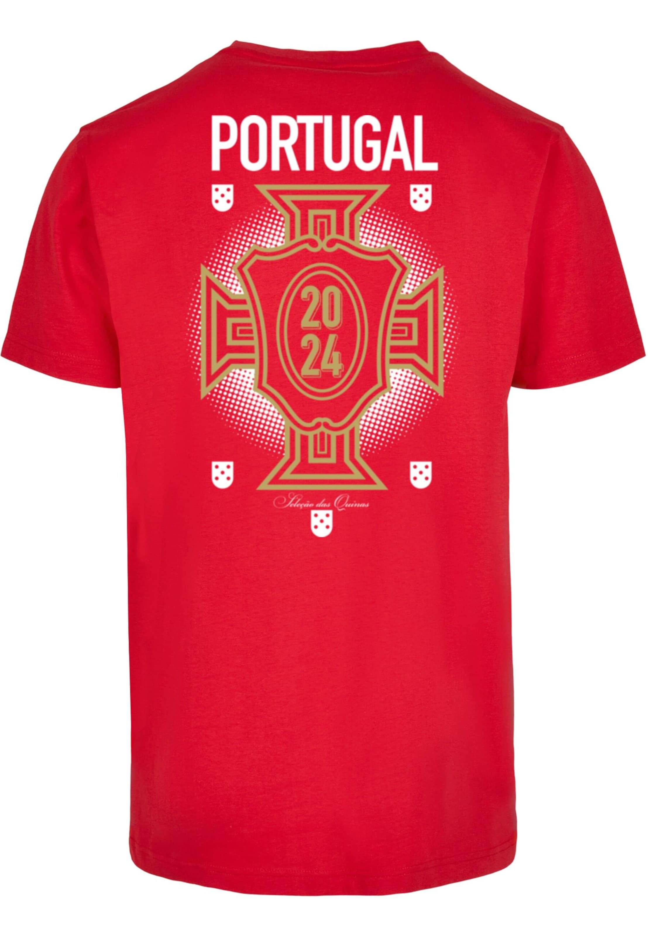 Tricou 'Portugal' de la Mister Tee pe roșu