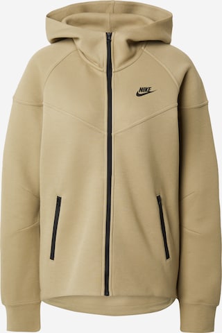 Nike SportswearSportska jakna 'TECH FLEECE' - zelena boja: prednji dio