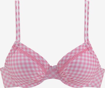 Hauts de bikini BUFFALO en rose : devant