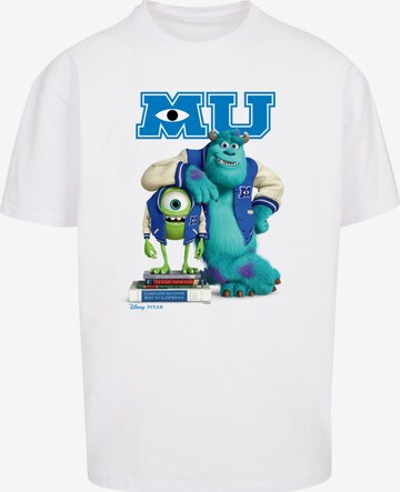 F4NT4STIC Shirt 'Disney Monsters University Poster' in Wit: voorkant