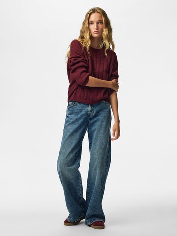 PIECES Pullover in Rot