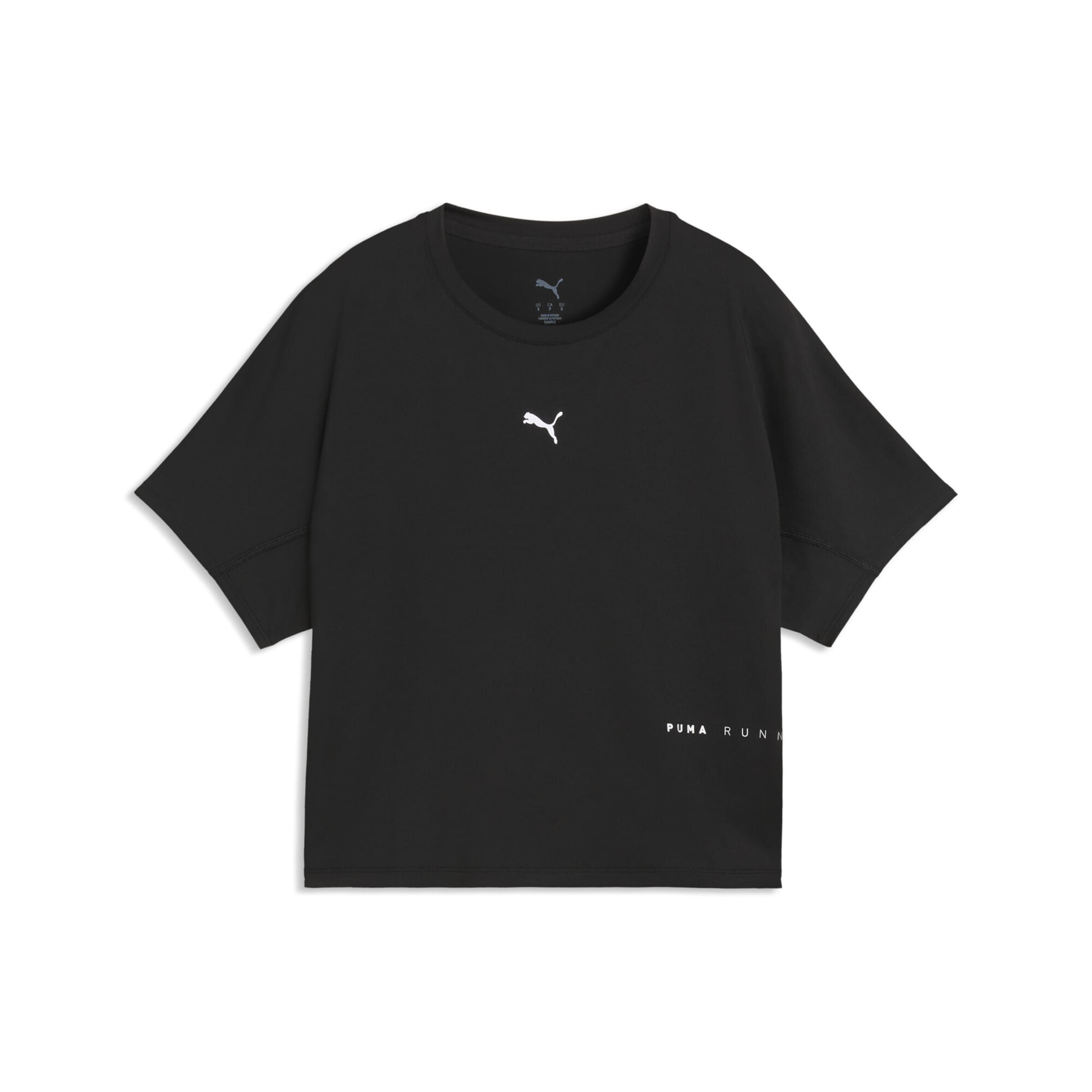 PUMA T-shirt fonctionnel 'Brightstride Cloudspun' en S en noir / blanc, Vue avec produit