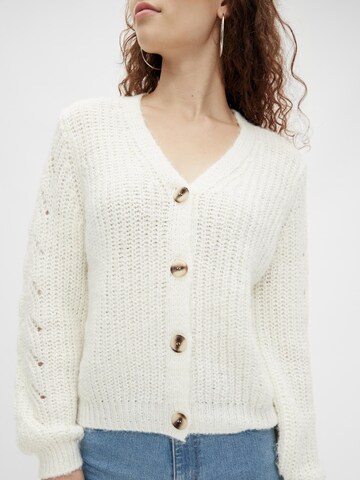 PIECES Knit Cardigan 'Kassandra' in White