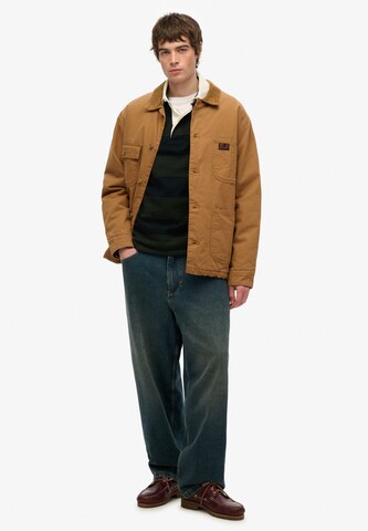 Superdry Between-season jacket 'Surplus Chore' in Brown