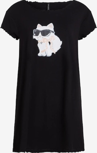 Karl Lagerfeld Yöpaita 'Ikon' koossa L värissä puuteri / musta / valkoinen, Tuotenäkymä