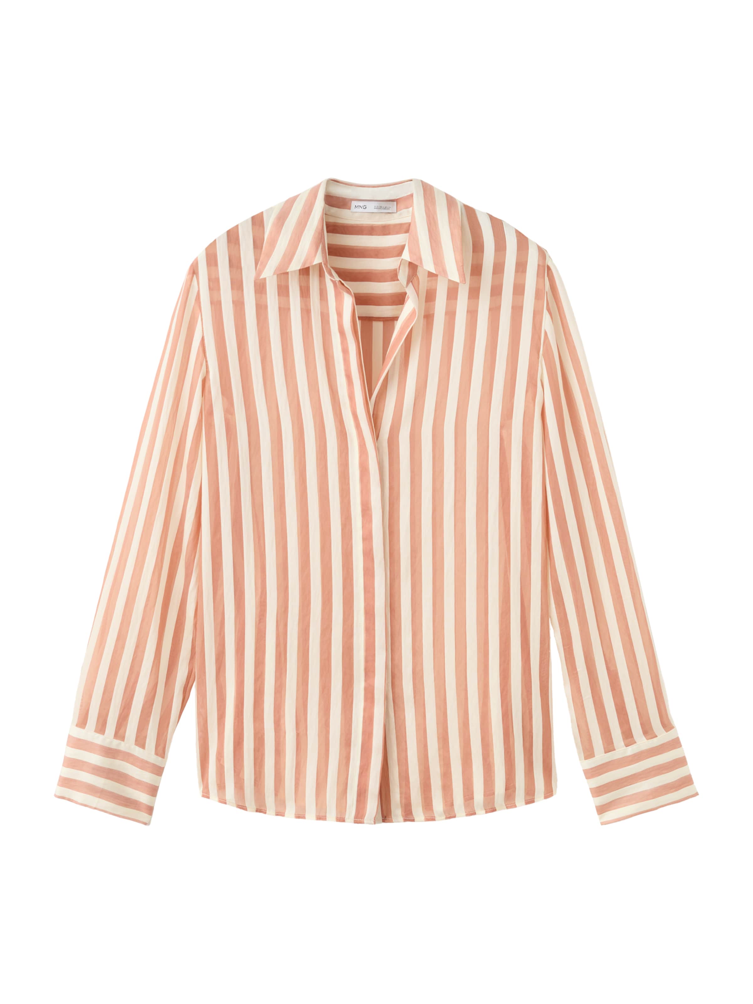 világosbarna / fehér MANGO Blúz 'RAYO', Termék nézet