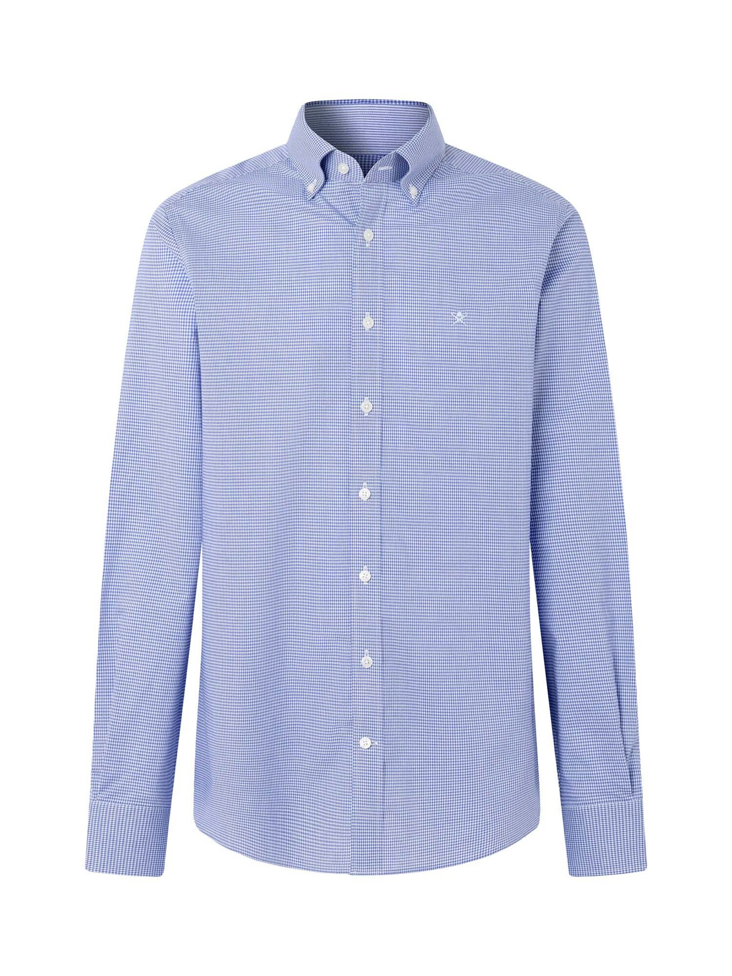 Hackett London Button Up Shirt 'Gingham' in Blue: front