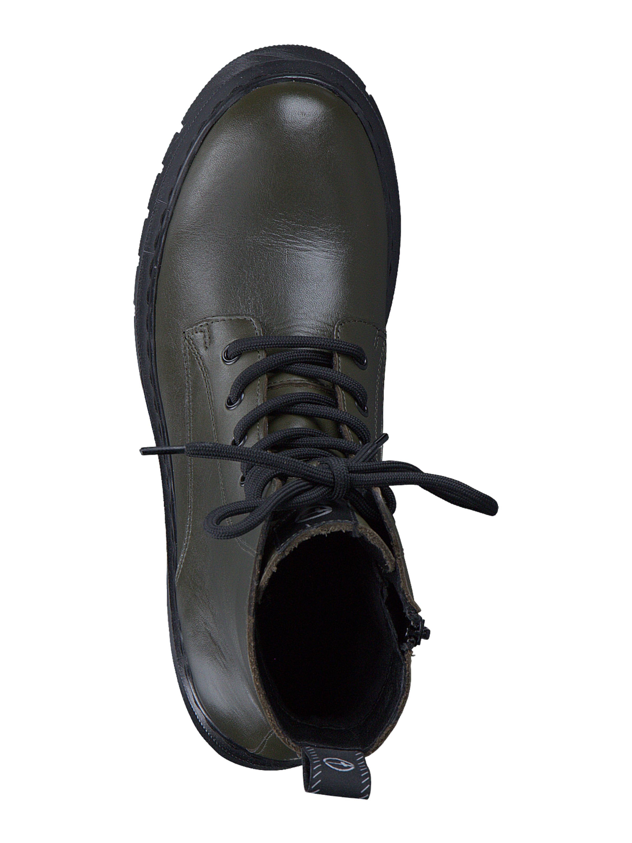 Tamaris Lace-up bootie in Green