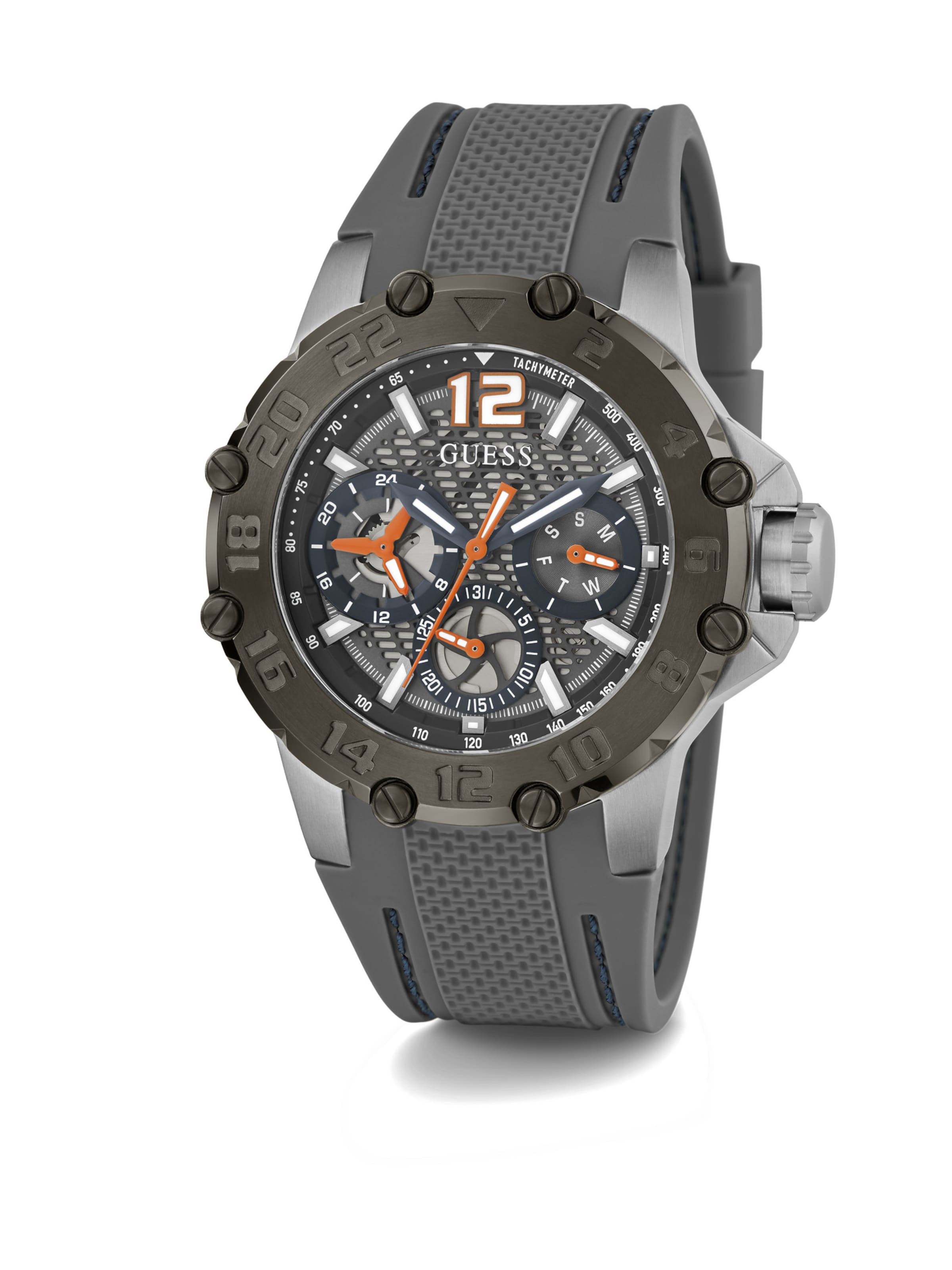 GUESS Analogt ur i grå: forside