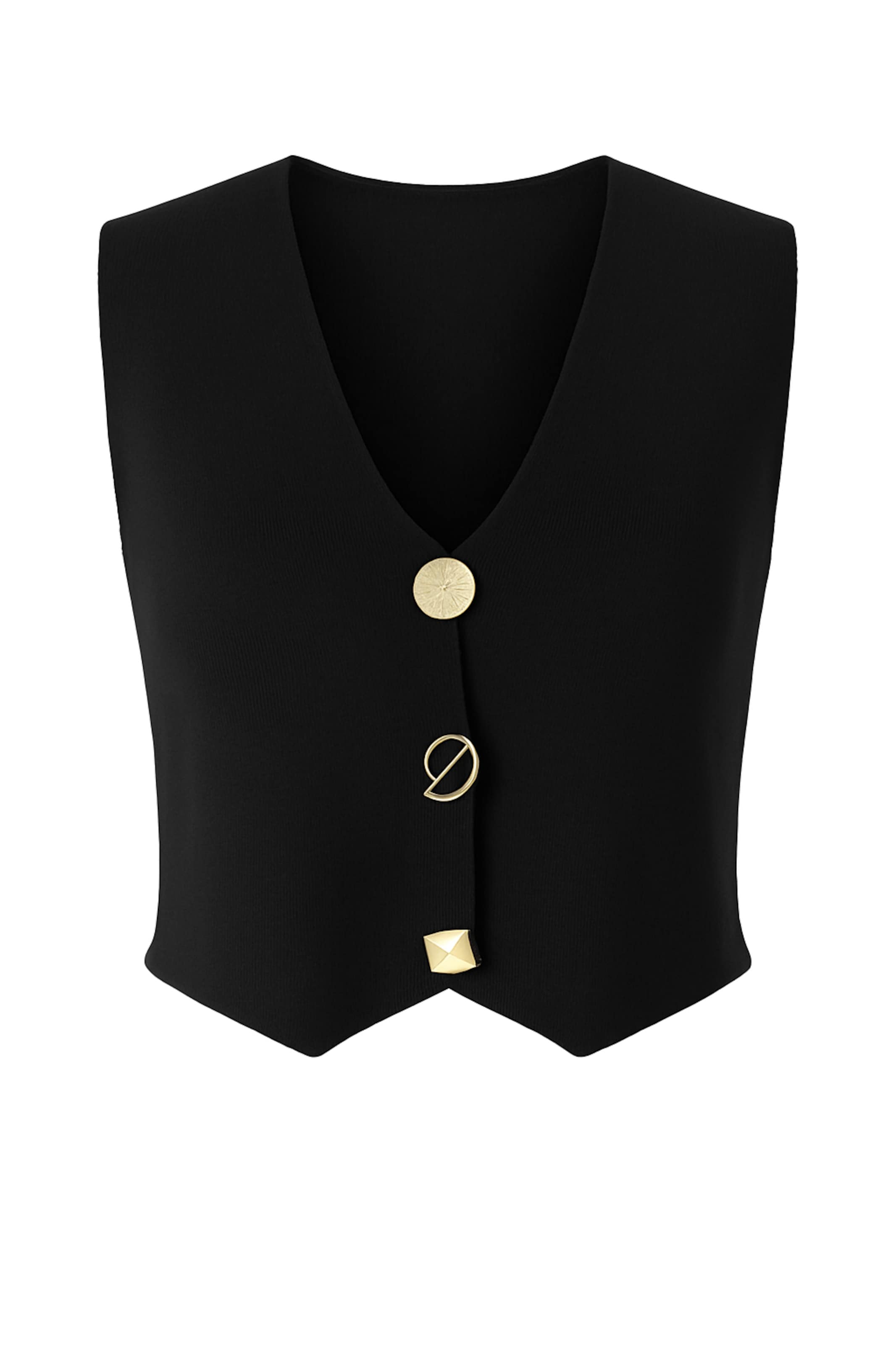 WOMAN VISION Bodywarmer in Zwart: voorkant