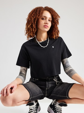 Tricou de la CONVERSE pe negru: față