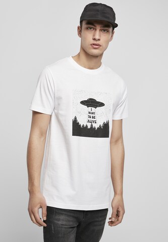 MT Men T-Shirt 'I Want To Be Alive' in Weiß