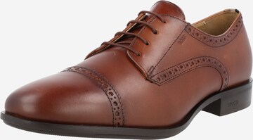 BOSS - Zapatos con cordón 'Colby' en marrón: frente
