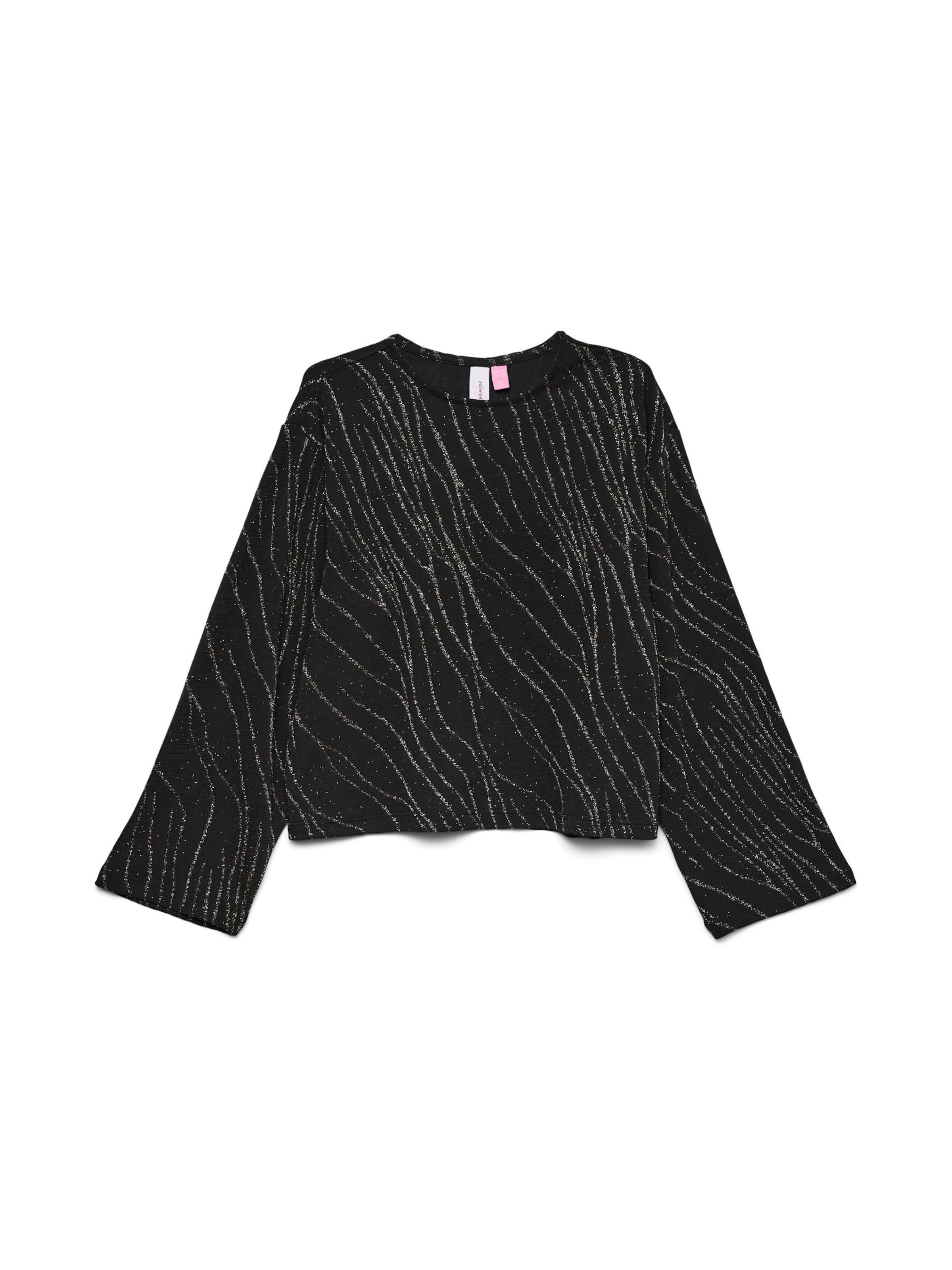 Vero Moda Girl Shirt 'VMNita' in Zwart: voorkant