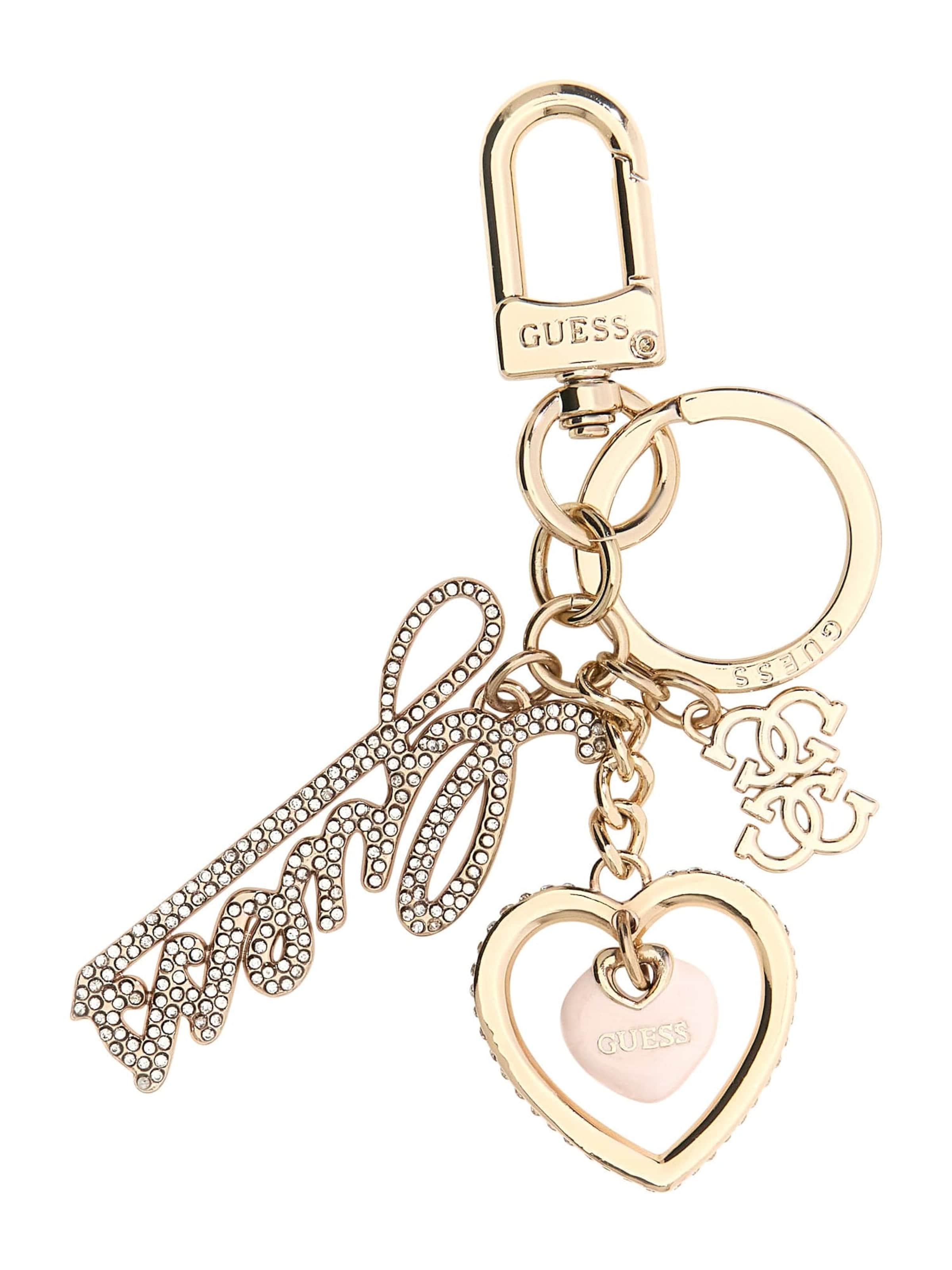GUESS Key Ring in Gold: front
