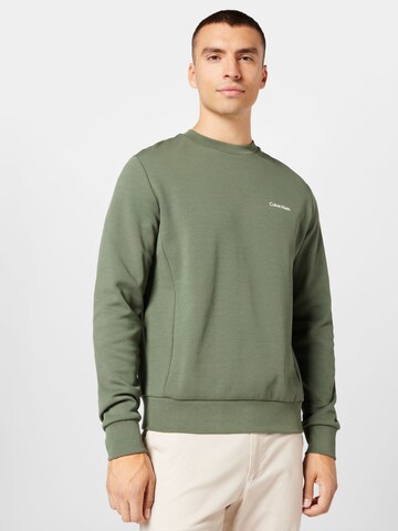 Sweat-shirt Calvin Klein en vert : devant