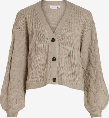 VILA Gebreid vest in Beige: voorkant