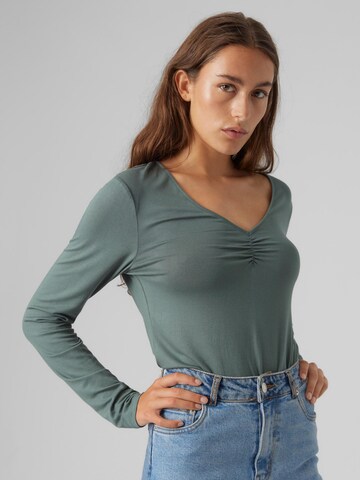 VERO MODA Shirt 'ALBERT' in Groen: voorkant