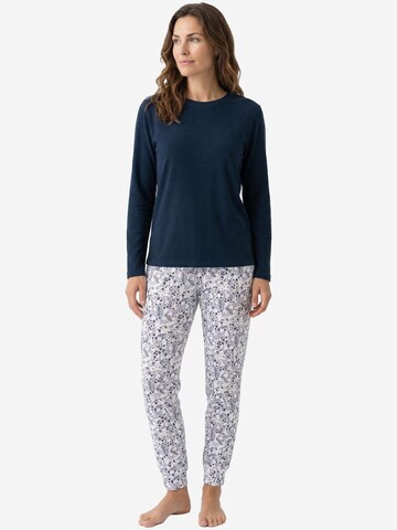SCHIESSER Pajama 'Mix & Relax' in Blue: front
