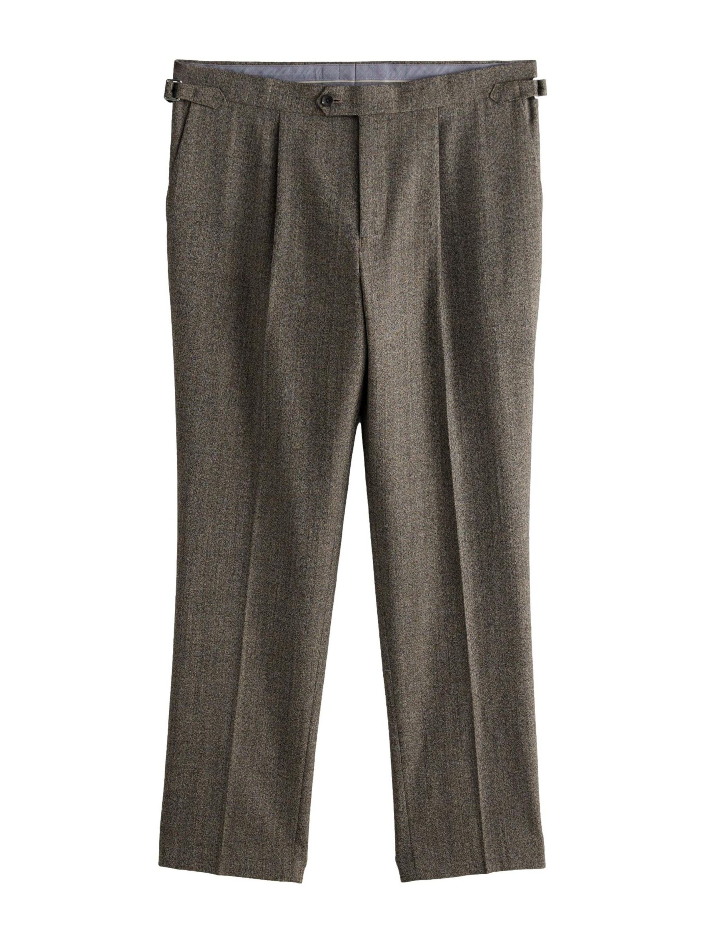 Next Pleat-Front Pants in Beige: front