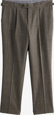 Next Bukser med lægfolder i beige: forside