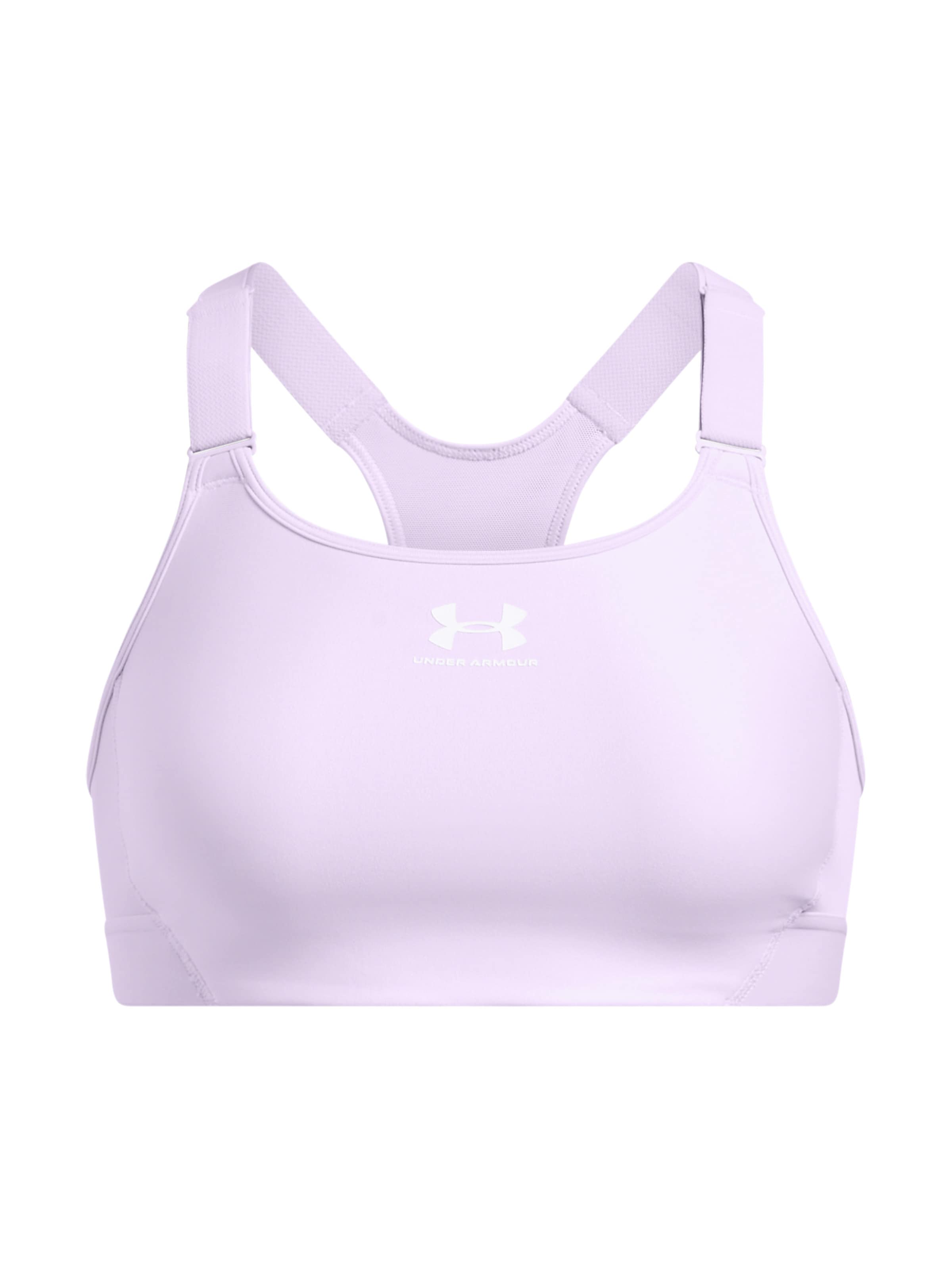 UNDER ARMOUR Bralette Sports bra ' HeatGear High ' in Purple: front
