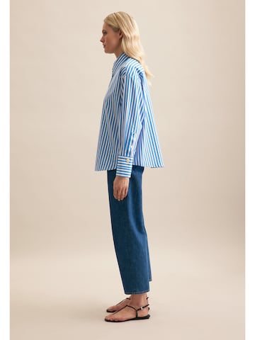 SEIDENSTICKER Blouse 'Schwarze Rose' in Blauw