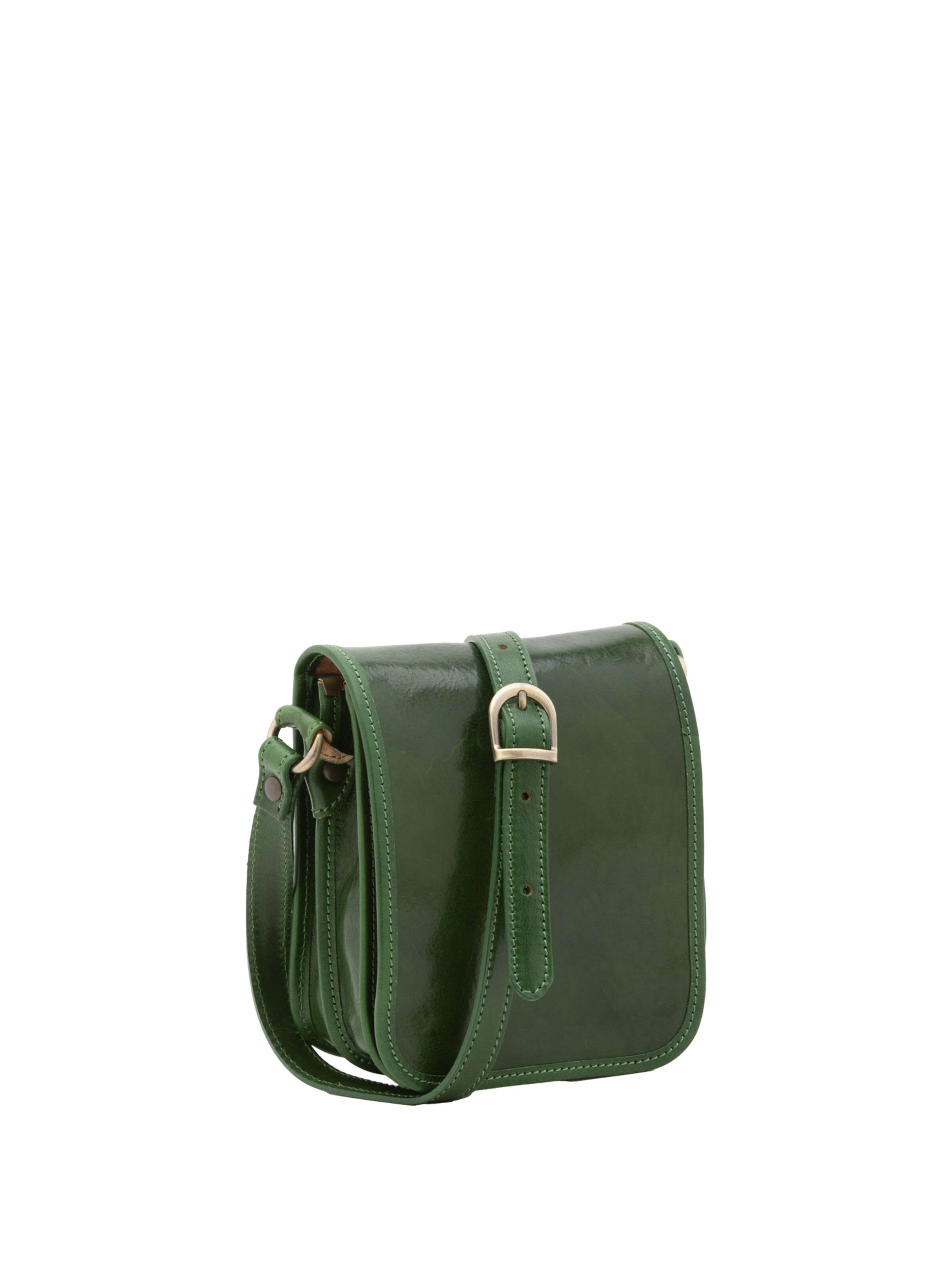 Borsa a tracolla 'Borsa a tracolla uomo vera pelle con calamita - Made in Italy' di I Fratelli in verde