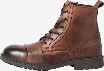 JACK & JONES Veterboots 'Howard' in Bruin: voorkant