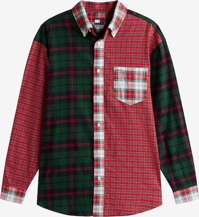 Tommy Jeans Camisa en azul oscuro / verde oscuro / rojo vivo / blanco, Vista del producto