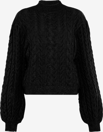 Pull-over paino en noir : devant