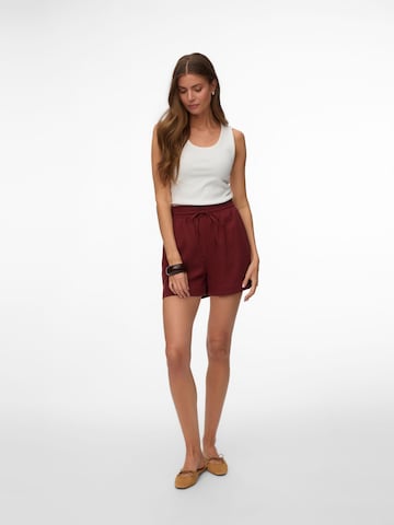 VERO MODA Loosefit Broek 'VMMymilo' in Bruin: voorkant