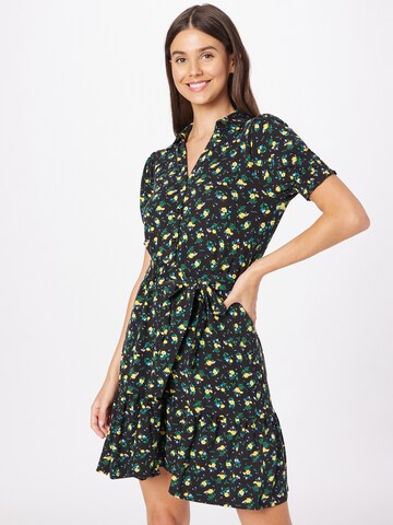 Dorothy Perkins Shirt dress 'Lemon Ditsy' in Black: front