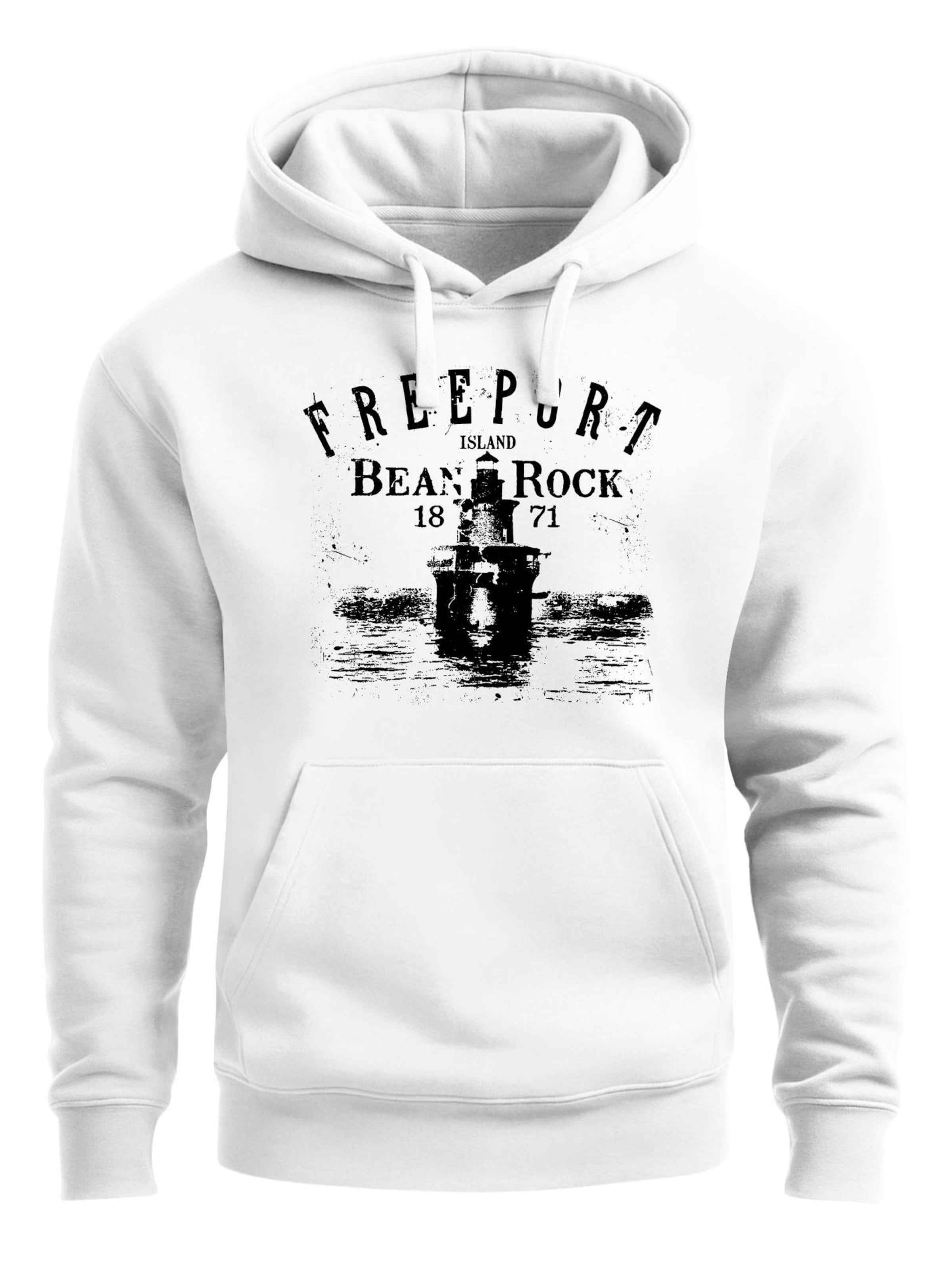 Neverless Sweatshirt 'Vintage Leuchtturm' in White: front