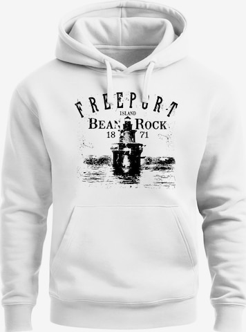 Neverless Sweatshirt 'Vintage Leuchtturm' in Weiß: Vorderseite