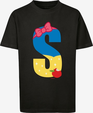 T-Shirt 'Disney Alphabet S Is For Snow White' F4NT4STIC en noir : devant