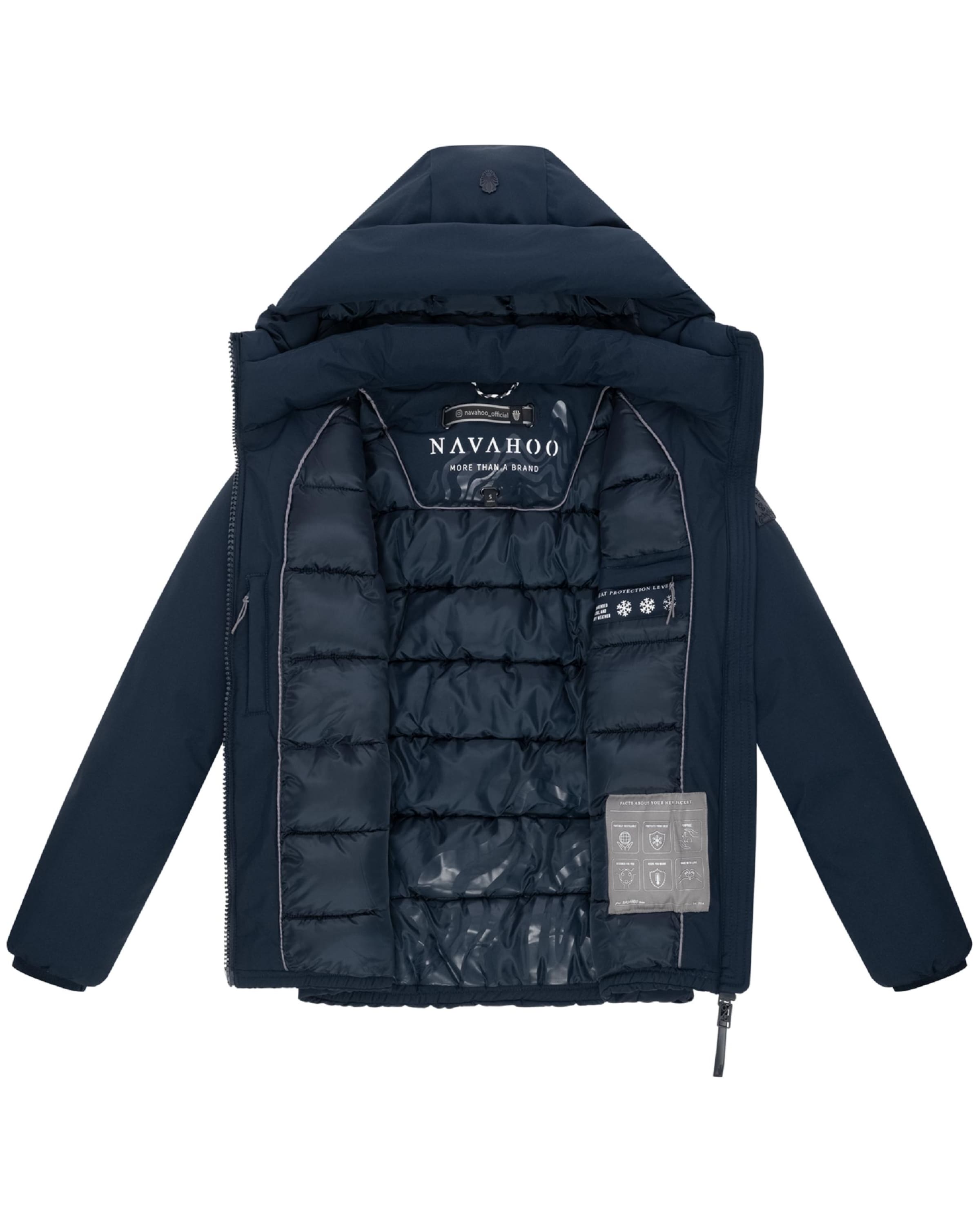 NAVAHOO Vinterjakke 'Blütenlicht 14' i blå