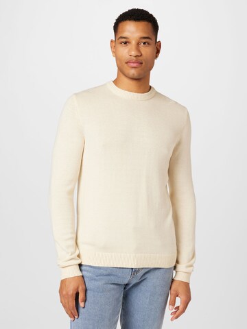 Only & Sons Sweter 'ANTON' w kolorze biały: przód