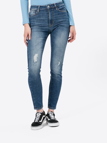 GUESS Skinny Jeans in Blauw: voorkant