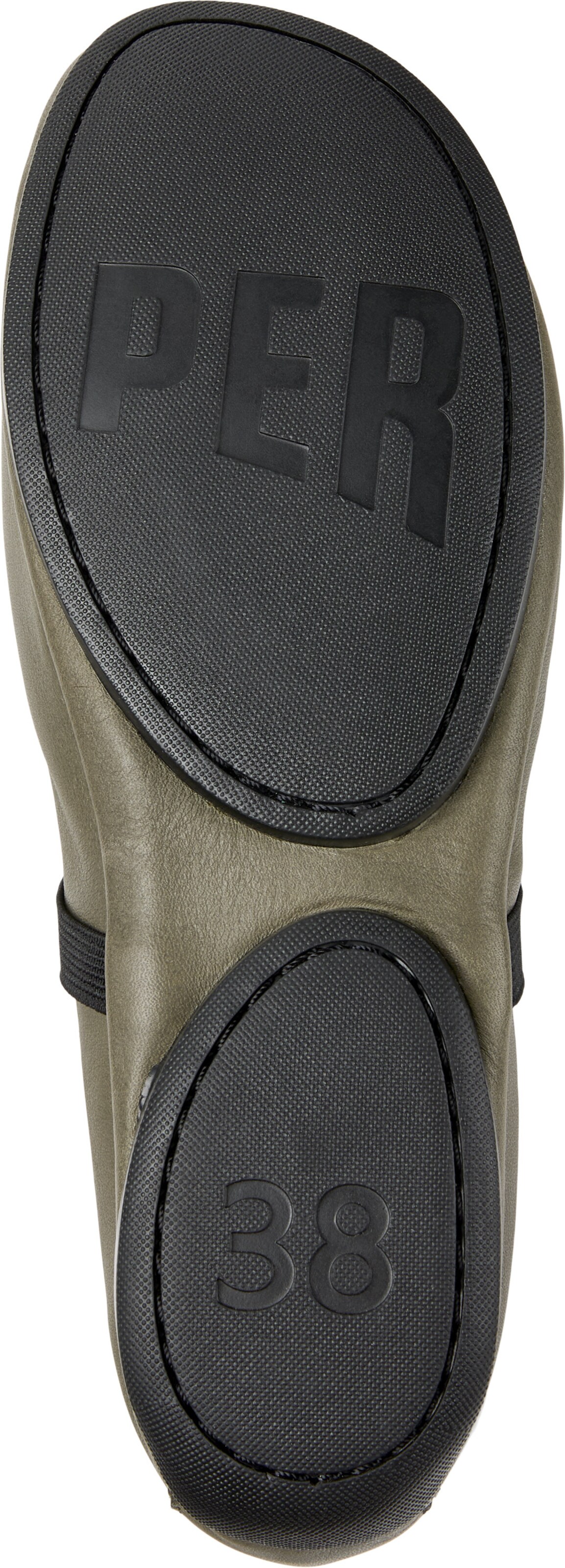 CAMPER Ballerina met riempjes 'Right Nina' in Groen